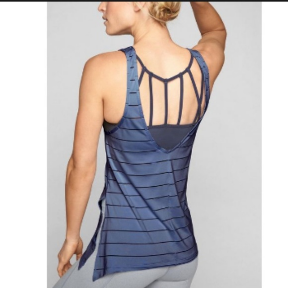 Athleta Tops - Athleta Max Out Chi 2 in 1 Blue Tank Top